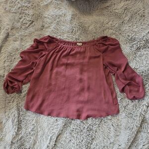 Eyeshadow Mauve Off-Shoulder Blouse